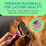Maxpower Planet Double Sided Grooming Brush Pink for Cats Dogs view 3