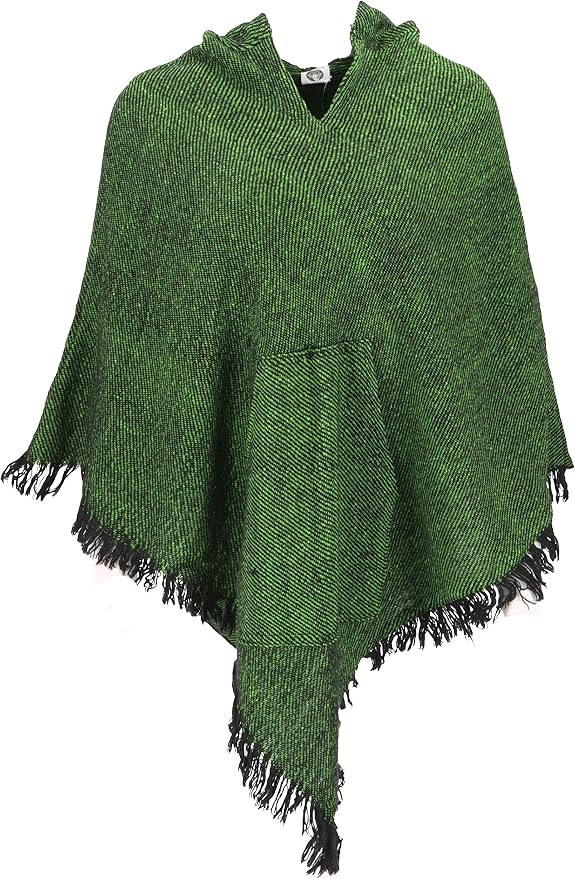 Poncho Lagenlook Ligero Para Mujer - Algodón 100%, Talla Única 38-44, Estilo Alternativo Elfo, Marrón