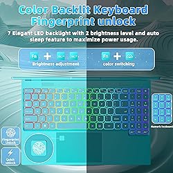 Rumtuk 16" Blue Laptop,Ultra-Narrow bezels 2.5K