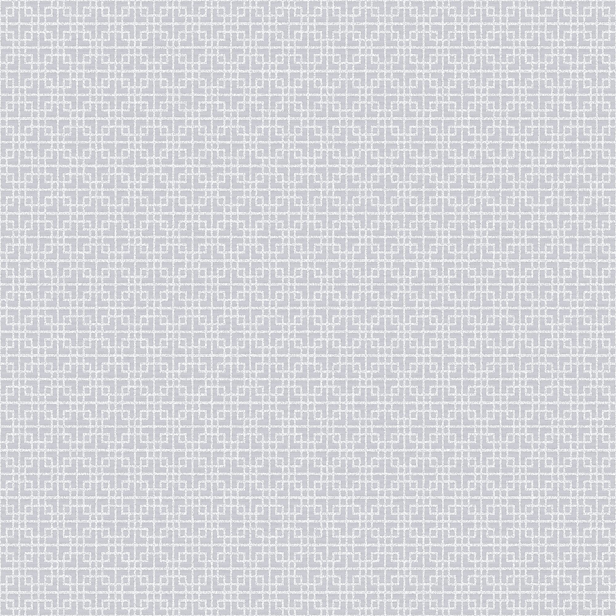 Galerie G56598 TexStyle Collection, Greek Key Design Wallpaper, Silver, 10m x 53cm