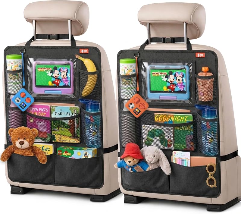 Baby Uma 2 Pack Car Back Seat Organiser with Tablet Holder & Pockets