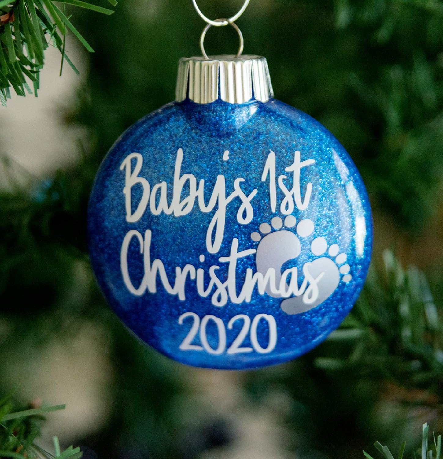 baby boy 1st christmas bauble