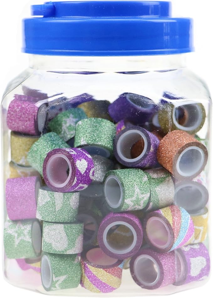 Amazon.com : LovenCity Funny Glitter Washi Tape(Set of 90pcs), Self