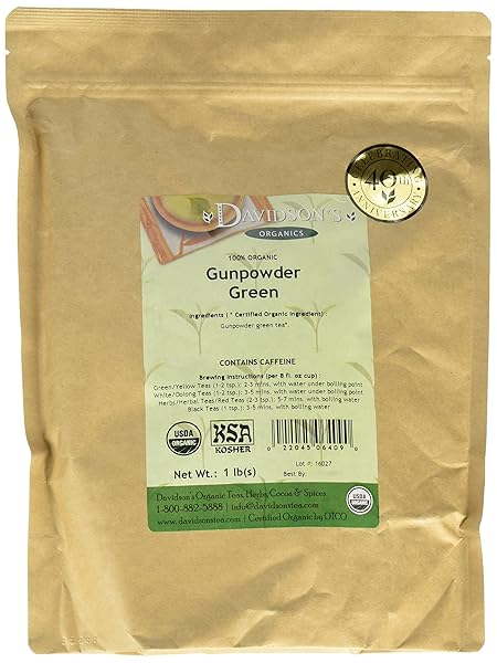 DAVIDSON’S TEA BULK, GUNPOWDER GREEN, 1 POUND