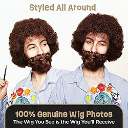 ALLAURA Compatible with Painter Ross Wig – 80s