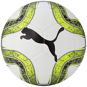 PUMA Final 5 Hardground Balón de Fútbol, Unisex, White/Lemon Tonic ...