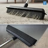 TDBS Rubber Bristle Broom with Long Collapsible Handle Indoor Floor Car Carpet view 8