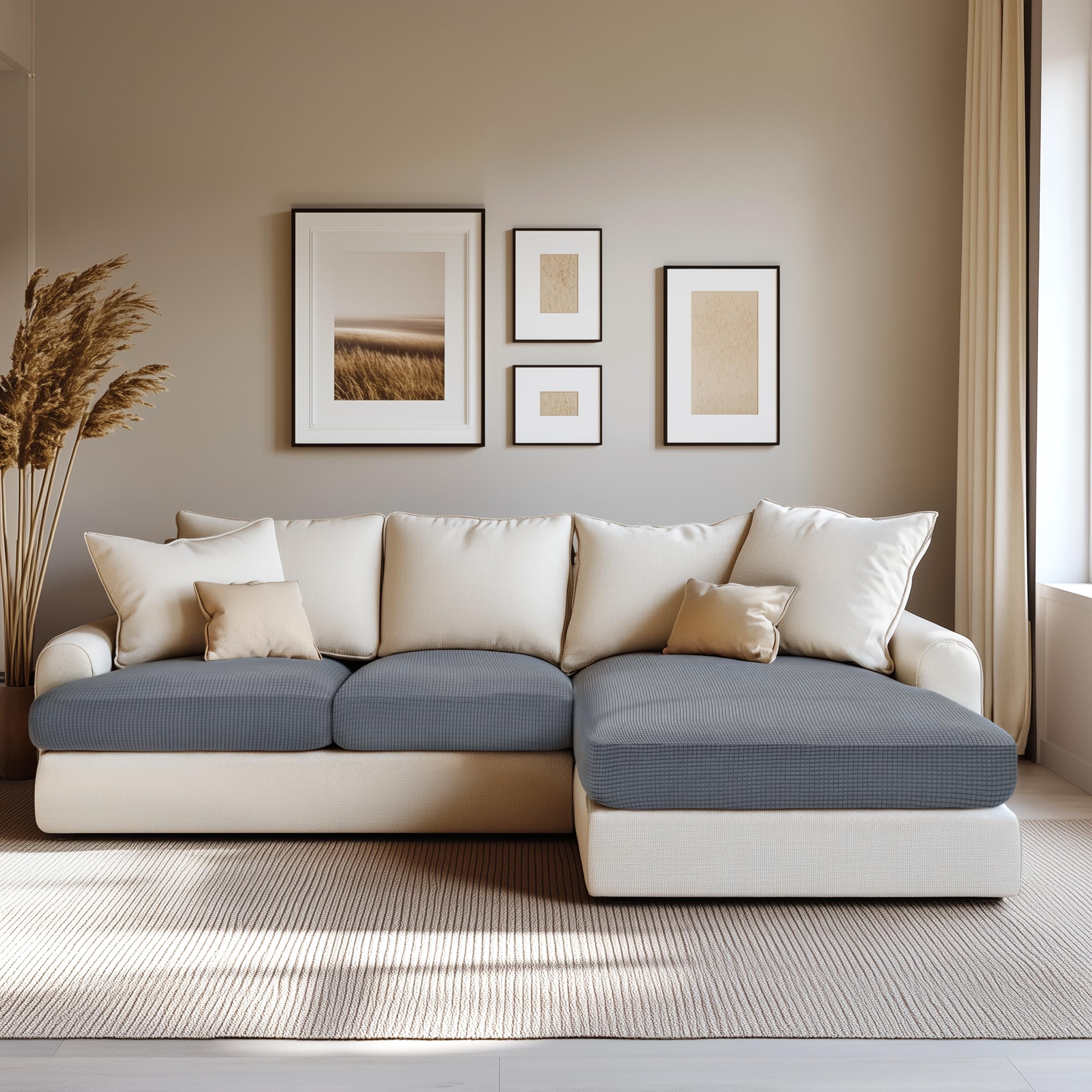 Condition photo showing New/Like New for hokway stretch chaise cover individual couch cushion slipcovers reversible cushion protector slipcov