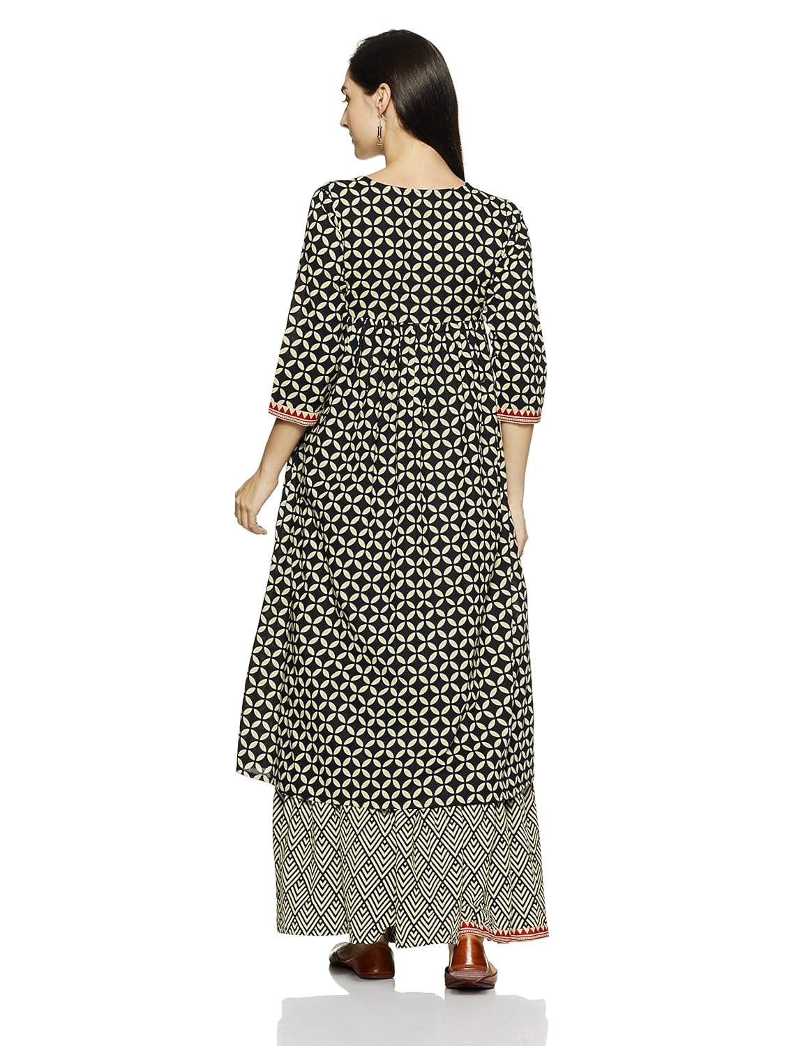 gerua women's anarkali salwar suit set