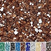Skyflame High Luster 10-Pound Fire Glass for Fire Pit Fireplace Landscaping, 1/4-Inch Copper Reflective