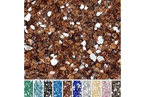 Skyflame High Luster 10-Pound Fire Glass for Fire Pit Fireplace Landscaping, 1/4-Inch Copper Reflective