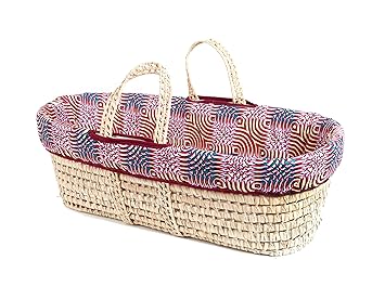 pink moses basket bedding set