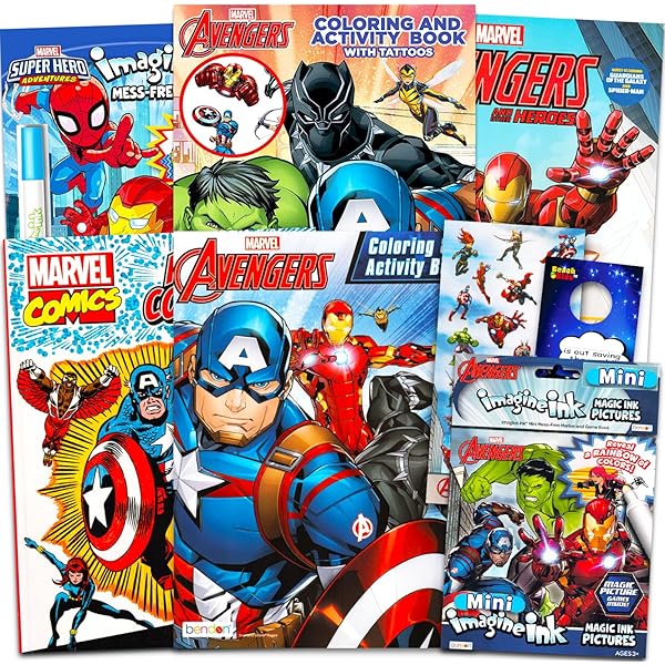 Amazon.com: Marvel Avengers Coloring and Activity Book Set