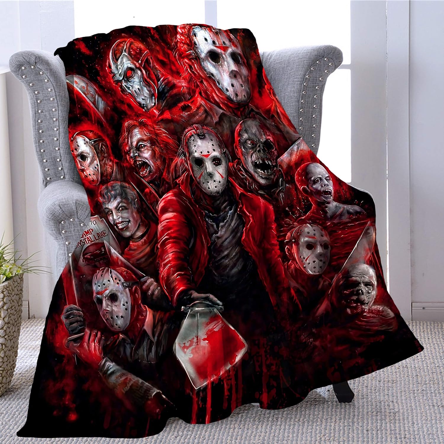 Amazon.com: Jason-Voorhees Lightweight Plush Throw Blanket - Small