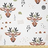 Ambesonne Forest Fabric by The Yard, Pattern of