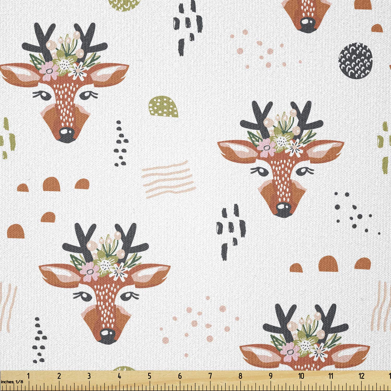 Ambesonne Forest Fabric by The Yard, Pattern of