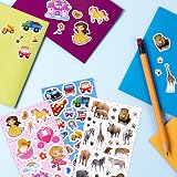 Fun Stickers Children Sticker Pack 850+ 48 Sheets Animals Cars Princess Gift view 5