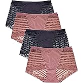 B2BODY Lace Boy Shorts Underwear for Women Small to Plus Size Sexy Panties