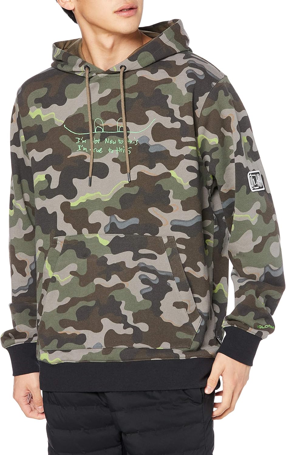 Volcom Men's JLA Pullover Hooded Fleece Sweatshirt: Clothing