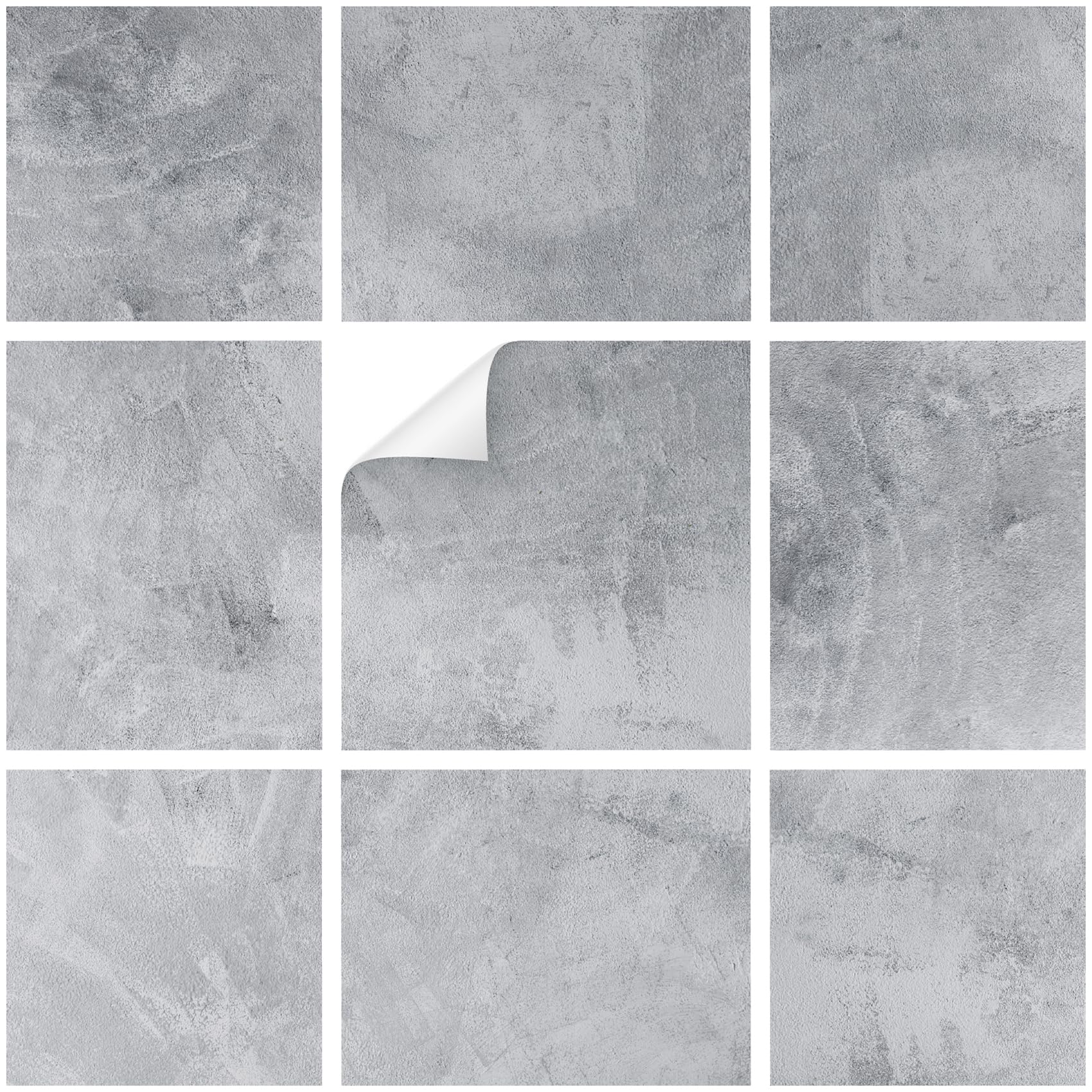 yabaduu 10 x Natural Stone Tile Stickers 20 x 20 cm Y042-01