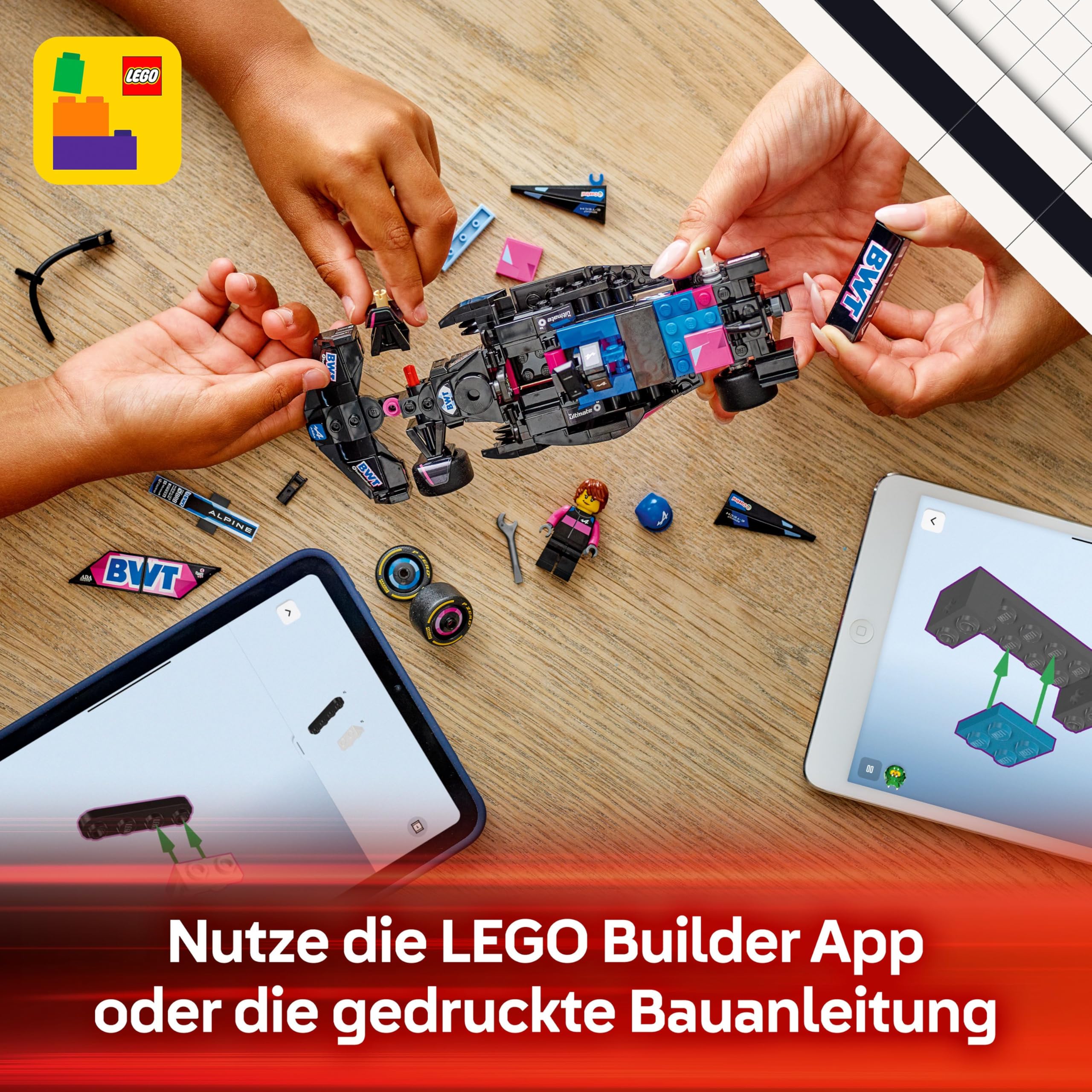 LEGO Speed Champions BWT Alpine F1 Team A524 Rennauto - Spielzeug mit Formel 1 Minifigur zum Sammeln - Geschenk für Jungen & Mädchen ab 10 Jahren und Erwachsene Motorsport Fans 77248 6
