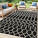 Smiry Outdoor Rug 5x8 ft, Waterproof Reversible