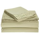 Ultimate Luxury Microfiber Embroidered King Sheet Set, Sage