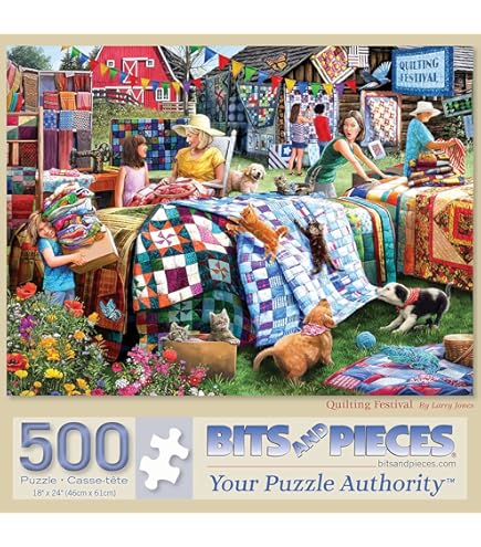 thumbnail image 2 of 300 Piece Puzzles For Adults,Farm Grandma Jigsaw Puzzle For Adults Children Seniors,Large Piece Garden Puzzle For Kids Age 8-10 10-12,Vintage Country Quilts Puzzle,Family Game Great Gift 20.5x15in 2 of 14