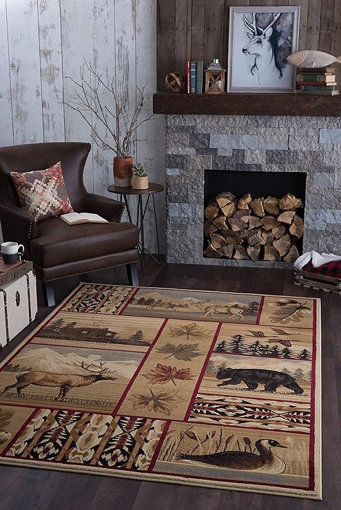 Amazon Com Tayse Scenic Wildlife Multi Color 4x6 Rectangle Area