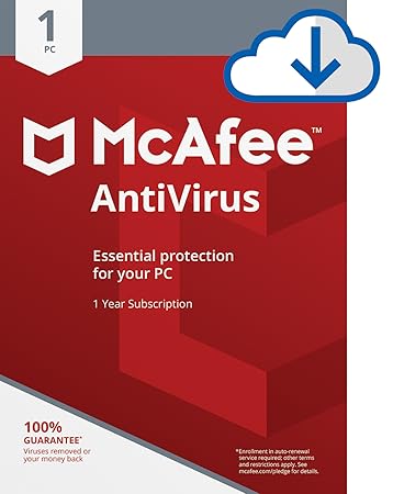 McAfee 2018 AntiVirus 1 PC [Online Code]