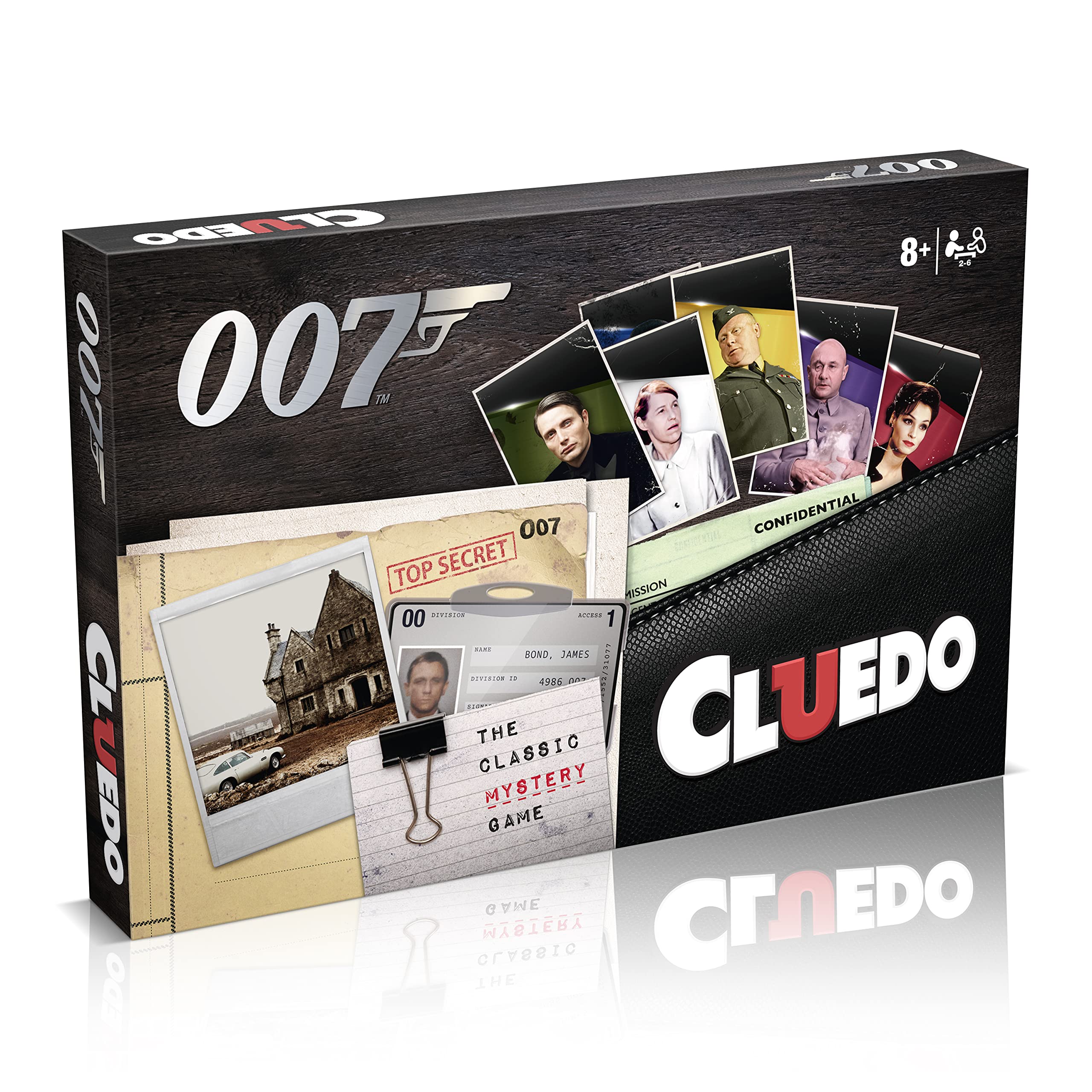 Winning Moves James Bond Cluedo Mystery Board Game, Play with Q and M, Tanner or Felix to solve the mystery of the missing 00 agent, great gift for ages 8 plus