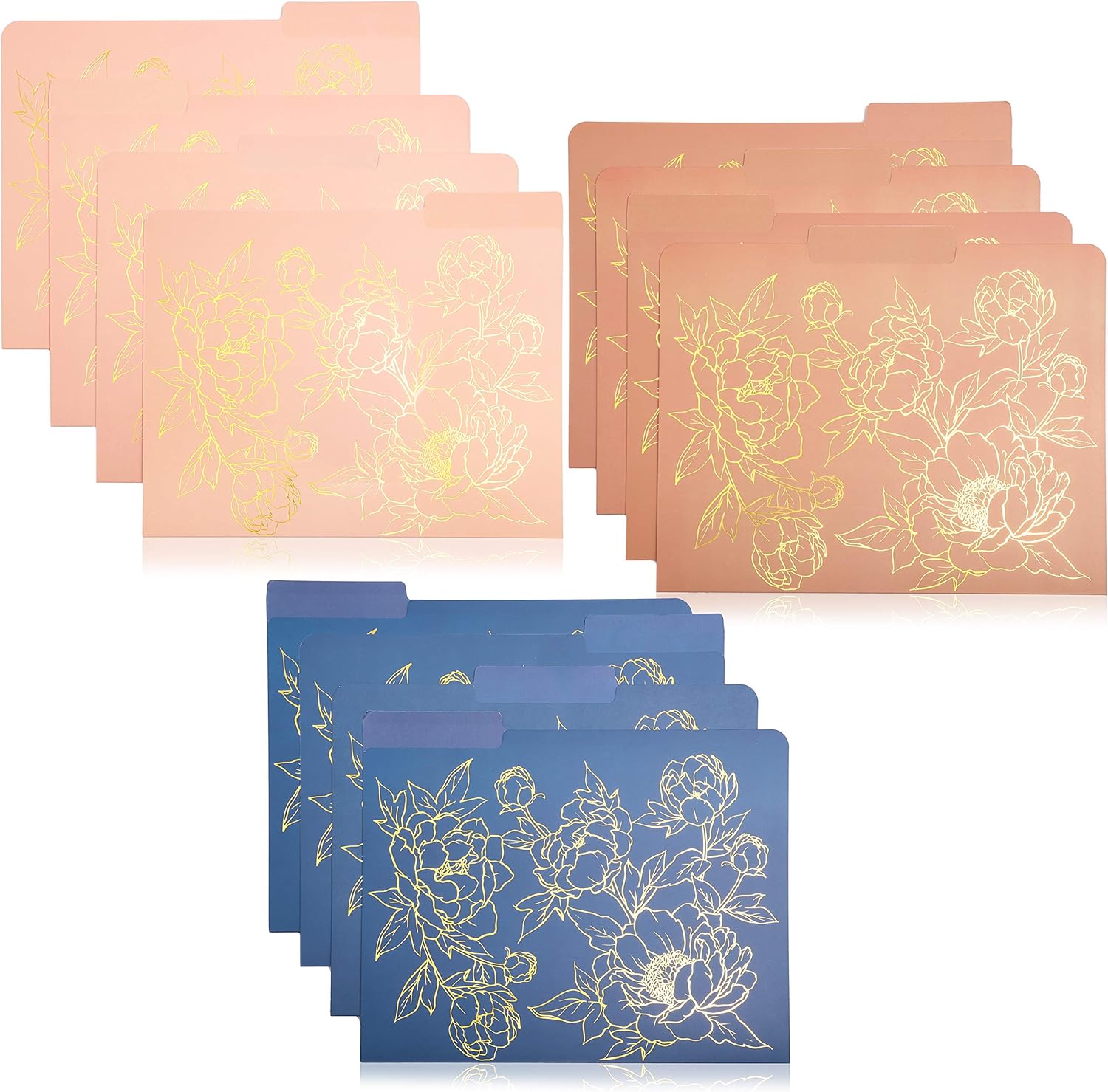 Floral File Folders, Letter Size (Gold Foil, 12Pack) Amazon.ca