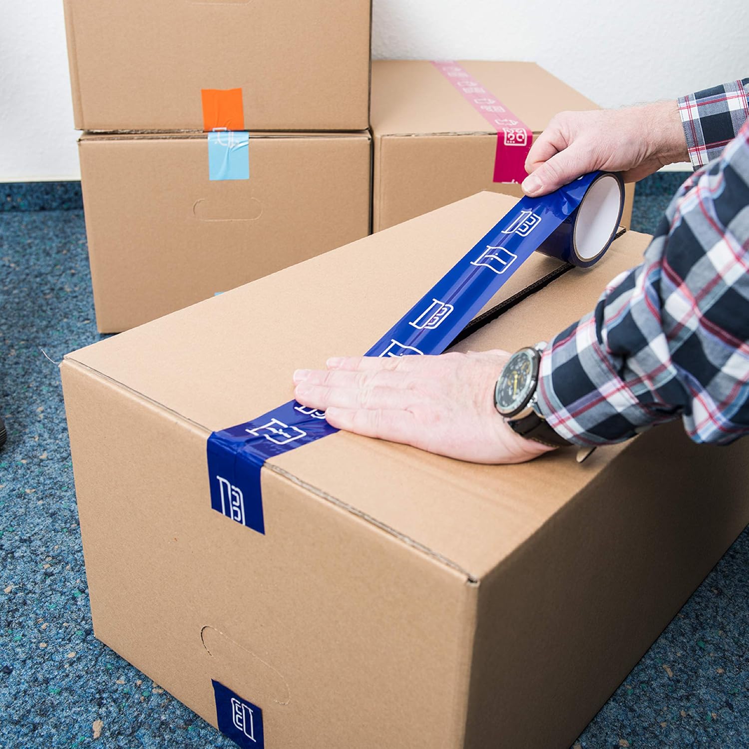 easyMove B22201 Moving Tape Bedroom, Blue, 1-teilig - Image 3