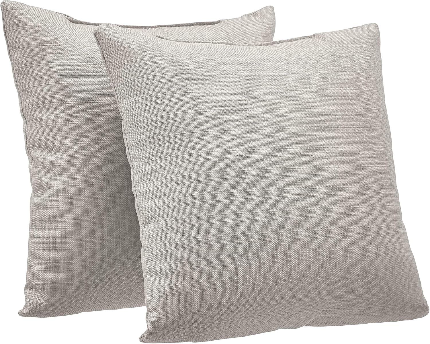 Amazon Basics 2-Pack Linen Style Decorative Throw Pillows - 18
