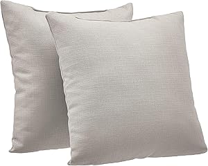Amazon Basics 2-Pack Linen Style Decorative Throw Pillows - 18