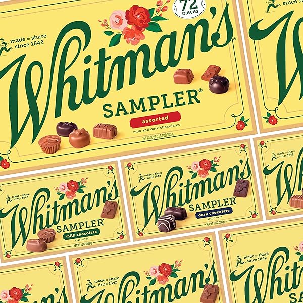 WHITMAN’S SAMPLER MOTHER’S DAY GIFT BOX, DARK CHOCOLATE ASSORTMENT, 10 OUNCE (22 PIECES)