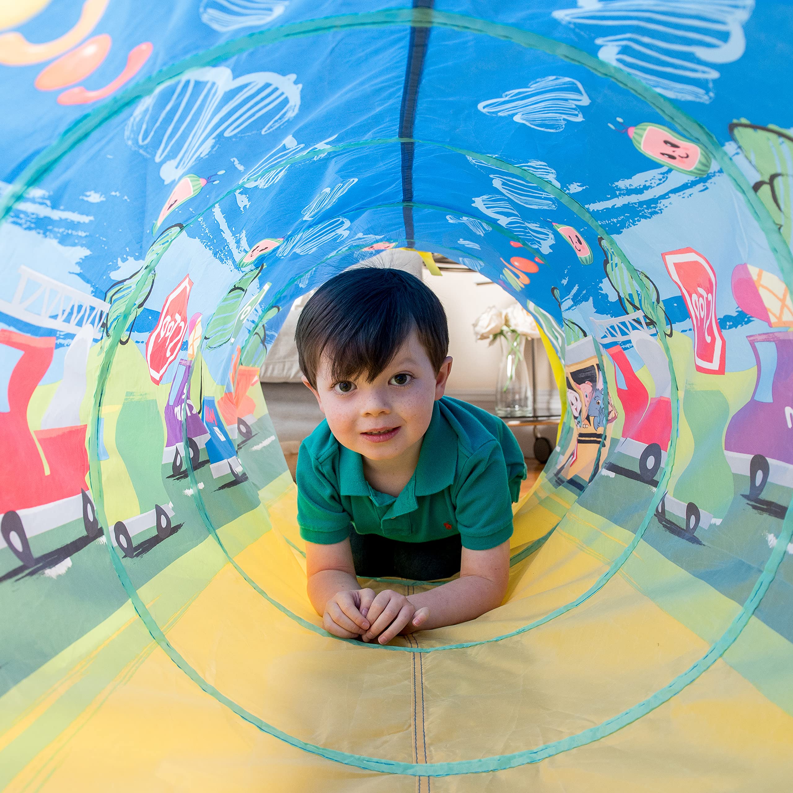 Cocomelon Tunnel for Toddlers Pop Up Play Tunnel Tent for Kids to Crawl Through | Collapsible and Portable Toy