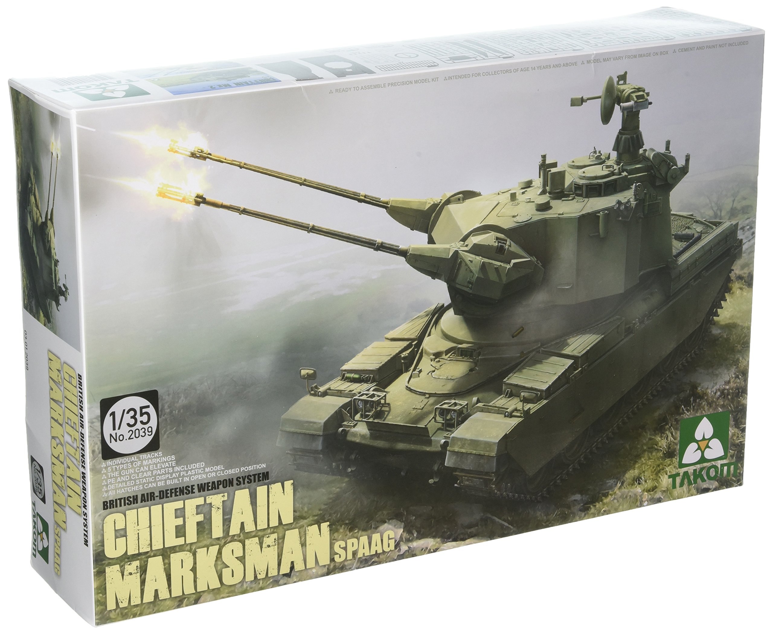 TAKOM Chieftain Marksman SPAAG Anti-Aircraft Weapon System with British Air-Defense Wpn