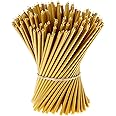 Danilovo Pure Beeswax Candles - Honey-Scented, Decorative Thin Taper Candles - Ideal for Birthday Decoration or Church Prayers - Yellow Drip Free, Tall & Smokeless Pack of 100 pcs, 10.4 x 0.28 inch
