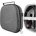 Geekria Shield Headphones Case Compatible with Turtle Beach Recon 70, Stealth 600, Stealth 450 Gaming Headsets, Replacement Hard Shell Travel Carrying Bag with Cable Storage (Dark Grey)