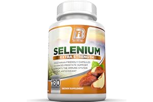 BRI Nutrition Selenium - Natural Antioxidant Supplements Helps to Fortify Immune System, Maintain Heart Health & Combat Free Radical Damage - 200mcg, 180 Vegetable Cellulose Capsules