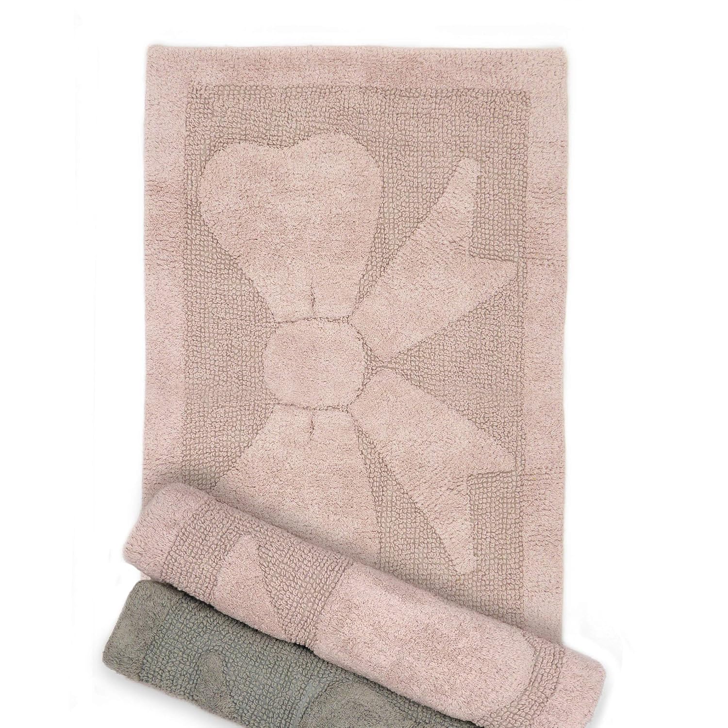 Badvorleger Rechteckig Landhaus Shabby Chic Badematte Badteppich