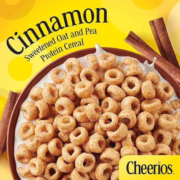 CHEERIOS PROTEIN CEREAL, CINNAMON, 8G PROTEIN, FAMILY SIZE, 15 OZ