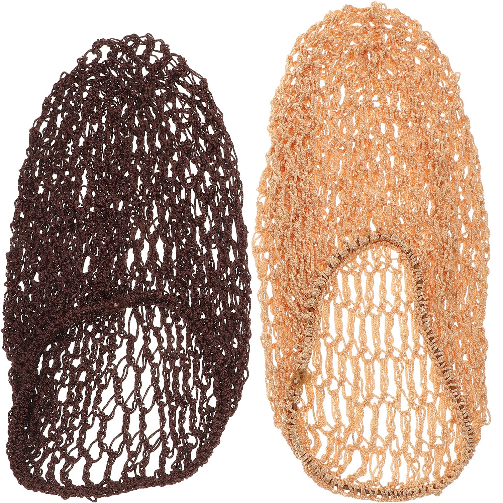minkissy Mesh 2 Pack Hair Net Bonnet for Sleeping Long Hair Protection Soft Breathable Crochet Cover