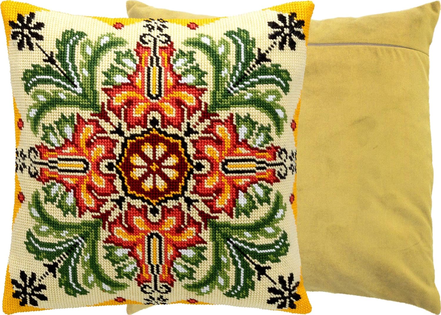 Printed Tapestry Canvas Needlepoint Kit European Quality Swirls Throw