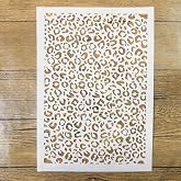 TIAMECH A4 Reusable Leopard Cheetah Spots Stencil for Painting | Animal Print Layering Template, DIY Wall Art, Wood Furniture, Scrapbook &amp; Crafts (8.3x11.7inch)