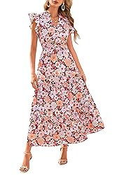 PRETTYGARDEN Women's 2025 Summer Floral Midi Dress