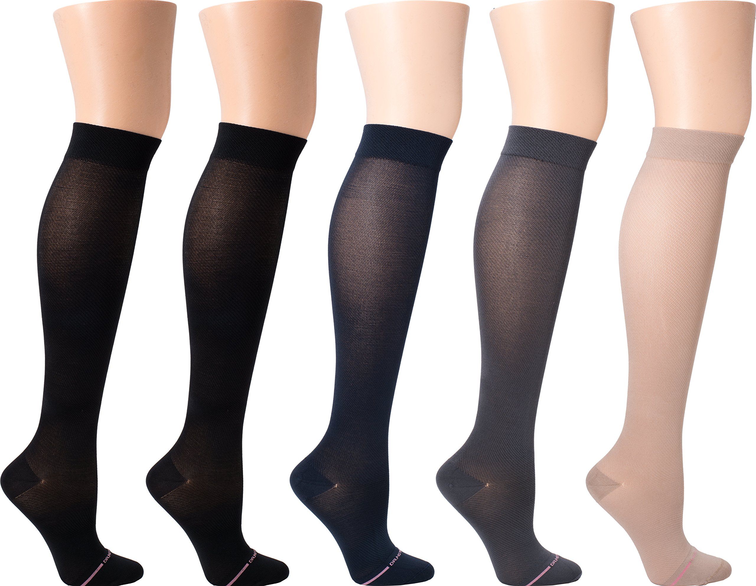 Dr Motion Ladies 6 Pair Pack Compression Socks (Assorted