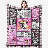 Cow Blanket, Soft Flannel Cow Throw Blanket, Cows Gifts for Cows Lovers, Sofa Couch Bed Decor, 50"X40"