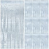 Square Tinsel Curtain Backdrop - 10pcs Glitter Foil
